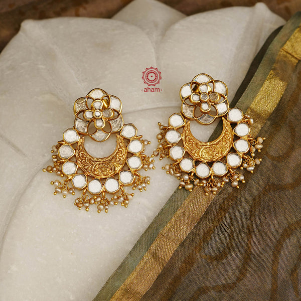 Flipkart.com - Buy PEORA Gold Plated Traditional Kundan & Pearl Chandbali  Earrings Brass Chandbali Earring Online at Best Prices in India